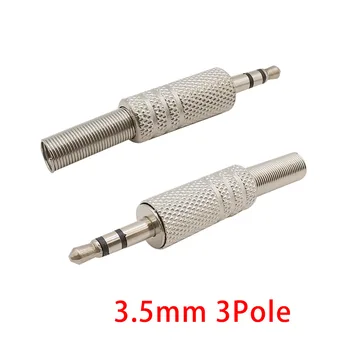  1/2/5Pcs Inlocuire Reparare 3.5 mm 3Pole Mufă pentru Căști Audio Cablu de Lipire Conector de 3,5 MM DIY Jack pentru Căști de Sudură Wire Adaptor