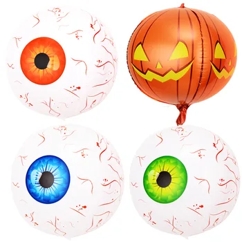  1/3pcs 22inch 4D Halloween Folie Balon Roșu Verde Albastru Ochi Decor Baloane Temă de Groază articole Party Copii, Jucarii Copii