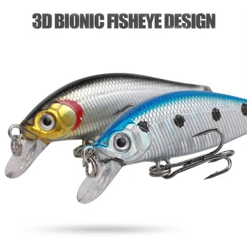  1 Buc Pește Pescuit Nada 53mm 3g Ochii 3D Crankbait Wobbler Artificiale de Plastic Greu Momeală de Pescuit