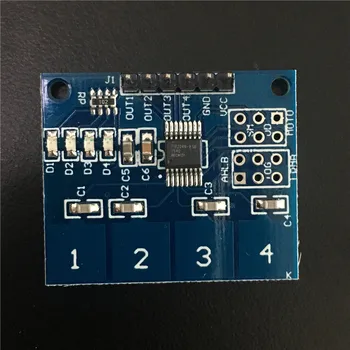  1 buc ST077Y TTP224 4 Canal Comutator Senzor Tactil Capacitiv Touch Sensor Module Instrument DIY Partea de Înaltă Calitate La Vanzare