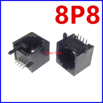  10 pc-uri RJ45 8P8C Modular Rețea PCB Jack 8P LAN Adaptor Conector 8PINI 8P8