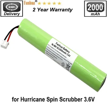  100% de Înaltă 3.6 V Ni-MH 2000mAh Rata Acumulator Compatibil cu Hurricane Spin Scruber Perie Aspirator Mop Spin-Scruber Cadă de baie