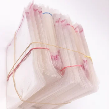  100buc 6x8cm Resigilabil Sac de Poli Pungi de Plastic Transparente autoadezive pentru Etanșare fabricarea Bijuteriilor Sac