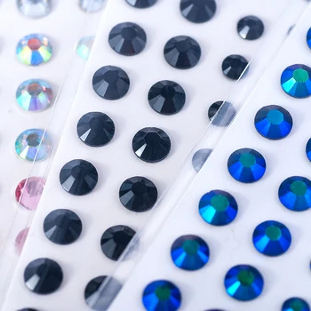  100BUC/Foaie de 3-6mm Cristal Acrilic Auto-Adeziv cu Sclipici Pietre Pietricele Autocolante Pentru Telefon de Mașină de Artă DIY Decalcomanii de Scrapbooking