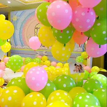  10buc/lot de 12 țoli 2.8 g Polka Dot Balon Latex Air Bile Gonflabile Petrecere de Nunta de Decorare Ziua de nastere Provizii pentru Petrecere Baloane Copil