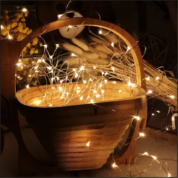  10buc Zână Ghirlanda Sârmă de Cupru LED Lumini Șir de Vacanță de Iluminat de Grădină în aer liber, de Interior Decor Decoratiuni de Craciun pentru Casa