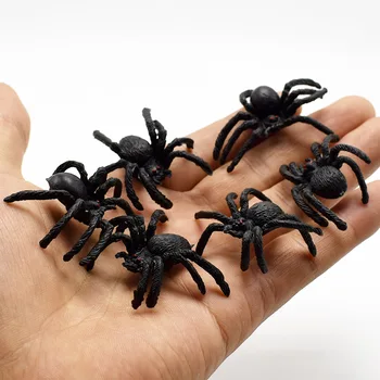  10PC de vânzare la Cald PVC Artificiale păianjenul Insecte Model Animal Kuso Glumă Amuzant Truc Glumă Jucării PVC Simulare Spider Model Spoof Jucarii