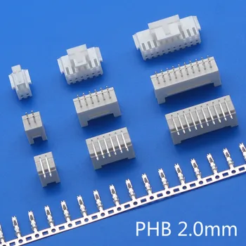  10Sets PHB 2.0 MM 2/3/4/5/6/7/8/9/10pin PHB2.0 Conector plug-Masculin + Feminin + Crimps