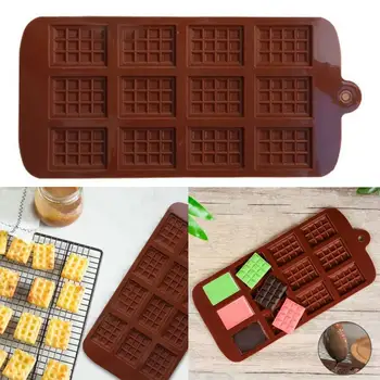 12 Chiar Ciocolata Mucegai Silicon Fondant Matrite DIY Bar de Bomboane Mucegai Tort de Decorare Instrumente de Bucătărie de Copt Accesorii de uz Casnic