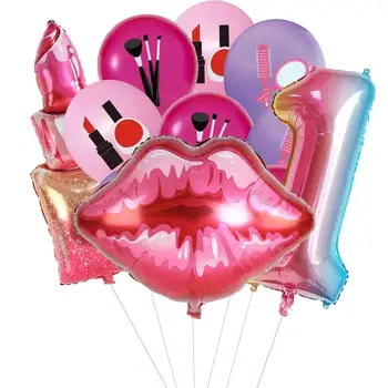  12pcs Machiaj Baloane Petrecere Spa Decor Cosmetice Ruj de Buze Baloane Pentru Ziua de nastere a Burlacelor Valentine Decor Pentru Fata