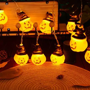  150cm Dovleac de Halloween 10 LED-uri de Dovleac Fantoma Șir de Lumini Happy Haloween Party Decor Acasă Bara de Copii, Serviciu de Groază Hallowen elemente de Recuzită