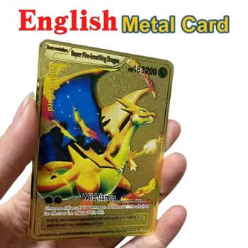  183200Point HP Raichu Pokemon Gold Metal Super Card Blastoise Eevee Sylveon Mewtwo Pikachu Battle Colecție de Tranzacționare Carte de Fier