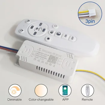  2.4 G Intelligent driver LED-uri de control de la distanță de alimentare de reglaj&culoare-schimbătoare de transformator se conecteze la banda de LED-uri(12-24-40-60W)X2