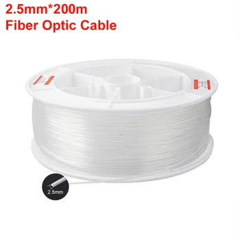  2.5 mm 200M End Strălucire Plastic PMMA Cablu de Fibra Optica Pentru Sursă de Lumină LED Motor