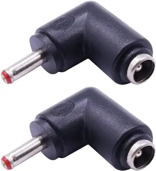  2 buc DC Conector de Alimentare Adaptor Unghi de 90 de Grade 3.5 mm x 1,35 mm Male Plug-5.5 mm x 2.1 mm Femela Jack Cuplaj Converter