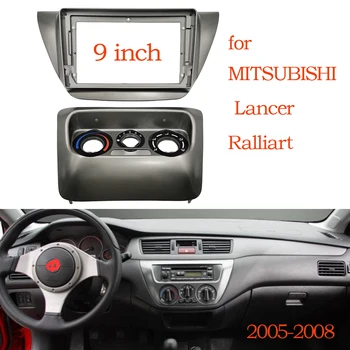  2 Din 9 Inch Radio Auto Măști pentru MITSUBISHI Lancer Ralliart 2005-2008 tabloul de Bord Cadru DVD-ul de Instalare Gps Mp5 Player Android