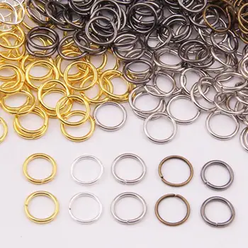  200Pcs 4, 6, 8 și 10mm Metal Sari Inele Inele Despicate Colier Bratara Cercei Conectori Cerc Pentru DIY Bijuterii Accesorii