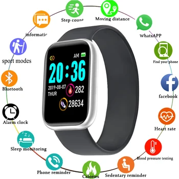  2022 Original Y68 Ceas Inteligent Monitor Cardiac de Fitness Sport Impermeabil Smartwatch pentru Android, iPhone Femei D20 Pro PK Huawei GT2