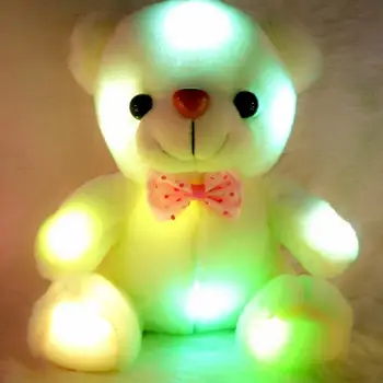  20cm New Sosire Colorate Stralucitoare ursuletul Luminos Jucării de Pluș CONDUS Urs de Pluș Teddy Bear Cadouri Minunate pentru Copii