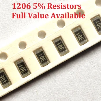  300pcs/lo Cip Rezistor SMD 1206 6.2 R/6.8 R/7.5 R/8.2 R/9.1 R/ 5% Rezistenta 6.2/6.8/7.5/8.2/9.1/Rezistențe Ohm 6R2 6R8 7R5 8R2 9R1 k
