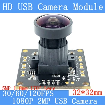  32*32mm 2MP 170° unghi larg camera 1920*1080P 30/60/120fps Mini CCTV Linux OTG UVC Webcam USB aparat de Fotografiat Module for Android Windows