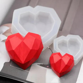  3D Dragoste Lumânare Matrite Diamant Sapun Matrite DIY Gips Inima Matrite realizate Manual Parfumate Lumânare Matrite