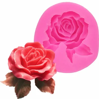  3D Flori săpun Manual mucegai silicon trandafir tort de Nunta de decorare instrumente Fondant de copt în bucătărie T1135