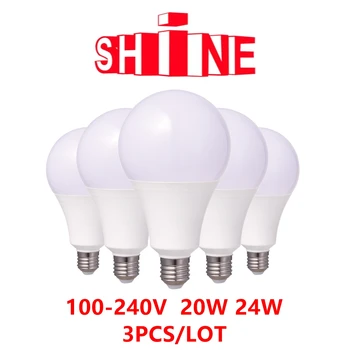  3PCS/MULTE LED-uri de mare putere bec A80 AC120V AC220V E27 B22 20W 24W 100LM/W pentru mall iluminat acasă super luminoase lumina alb cald