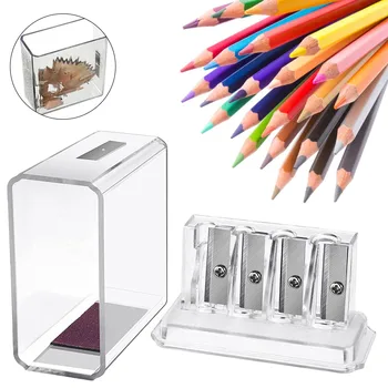  4 Găuri Ascuțitoare Multi-funcțional Ascutitoare Cu Capac Pentru Cărbune Schiță Creion, Creioane de Desen