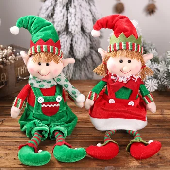 48x15cm Mare de Crăciun de Pluș Picior Elf Papusa Ornamente Băieți și Fete Elf Păpuși Jucărie de Anul Nou Acasă Decoratiuni Pom de Crăciun Decorare