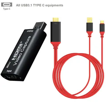  4K HDMI 1080P La USB 2.0, HD Audio Video Capture Card Standard AWG26 Suport de Cablu Windows, Android si MacOS