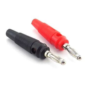  4mm Negru Rosu Banana Plug Conector adaptor Solderless Secundare care pot fi Stivuite Pentru Difuzor Audio-Video AV DIY Conectori H10