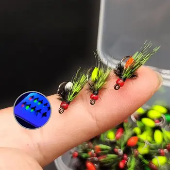  5pcs Artificiale de Înaltă Cârlig de Oțel Perfect Momeală de Pește Combate Zbura Momeli de Pescuit Zbura Cârlig Momeala Insecte Muste