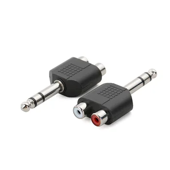  6.5 mm Male Plug Cu 2 Dual Rca Feminin Jack Audio Mono Conector Convertor RCA Feminin AV Mono Interfață Audio Adapter