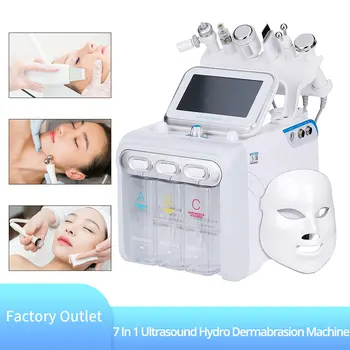  7 In 1 cu Ultrasunete Hidro Dermabraziune Mașină Facial cu Bule de Microdermabraziune Dispozitiv pentru Spa Lifting facial Frumusete Instrumente de Îngrijire a Pielii