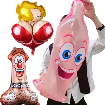 90CM Noutate Gonflabile Arunce în aer Zâmbet Fata Penis Balon Distracție Petrecere a Burlacelor Consumabile Adult Fantezie Glumă Jucărie pentru Petrecere a Burlacelor