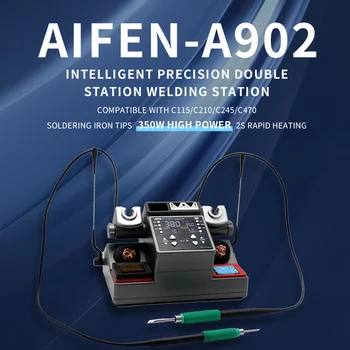  AIFEN-A902 Inteligent Dublu Sudare Stație Cu C210/C115 C245 Electric de Lipit Statie de calcat pentru Telefon PCB Reparații