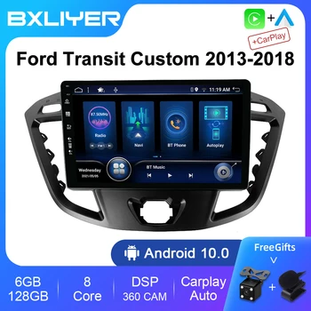  Android 10 Auto Carplay DSP 6+de 128GB Pentru Ford Transit Custom 2013 - 2018 Radio Auto Multimedia Video Player 2 Din Navigare GPS