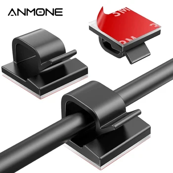  ANMONE Cablu Cleme autoadezive de Management de Cablu de Sârmă Suport Organizator Prindere cu Auto-adeziv Cravata Cablu de Alimentare Cablu Clipper