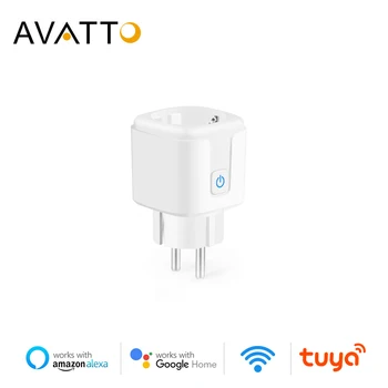  AVATTO WiFi Smart Plug，16A Standard UE WiFi Soclu cu Monitor de Putere，Tuya de Viață Inteligentă APP de Control Funcționează Cu Alexa de Start Google
