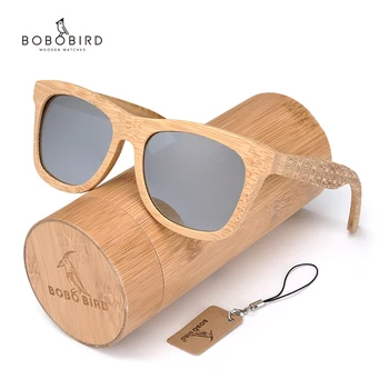  BOBO PASĂRE Brand Retro Bambus ochelari de Soare Femei Și Bărbați Cu Argint Lentile Polarizate Ochelarii Ca cel Mai bun Barbati Cadouri de Lux C-DG06a