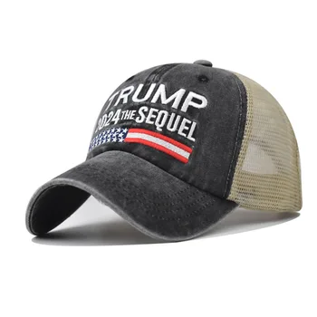  Broderie Trump 2024 Prezidențiale Americane Șapcă De Baseball Face America De Mare Din Nou Pălăria Donald Trump Campanie Republican Plasă De Cap