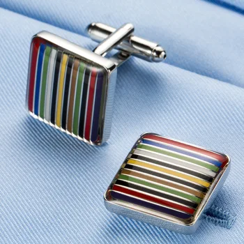  Butoni de Cupru Barbati Unisex de zi cu Zi Casual, Accesorii de Înaltă Calitate, franceză Tricou Costum Clasic Rainbow Stripe butoni Cadouri