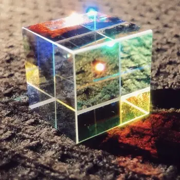  Colorate Combiner Splitter Cruce Dicroice Cub RGB Prismă de Sticlă Optică Prisme Triunghiulare pentru Predare Spectru de Lumină Fizica 20mm