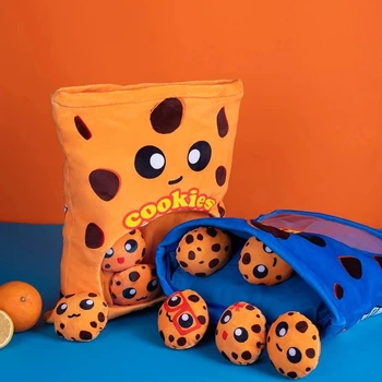  Cookie-Urile Budinca Plushies Saci De Jucării De Pluș Mini Păpuși De Pluș Perna O Pungă De Prăjituri Bufe Fasole Kawaii Animație Fete De Perna