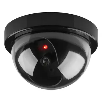  Creative Plastic Negru Dome CCTV Dummy Camera Intermitent Led-uri False Camera de Alimentare Prin Baterie AA de Supraveghere a Sistemului de Securitate