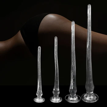  Cristal de Dimensiuni Mari Anal Plug Cu ventuza 60cm 23.6 Inch Super Lung Anus Bici Tentacul Penis artificial jucarii Sexuale Pentru Femei Barbati Gay
