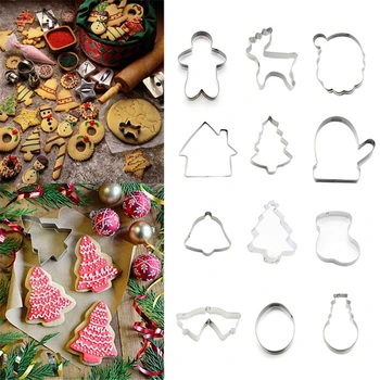  Crăciun fericit Diverse DIY Cookie-Cutter din Oțel Inoxidabil Taie Biscuiti de Mucegai Instrumente de Gătit de Legume Chopper Accesorii de Bucatarie