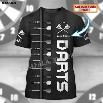  Darts Iubitorii de Bere Text Personalizat 3D Peste Tot de Imprimare pentru Bărbați T-Shirt de Sus Tricouri Maneca Scurta Casual Lapte Fibre Respirabile Cadou