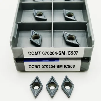  DCMT070204 VP15TF UE6020 US735 IC907 IC908 Carbură de a Introduce Cotitură Externe a Introduce CNC Strung Tool Instrumentul de Cotitură DCMT070204